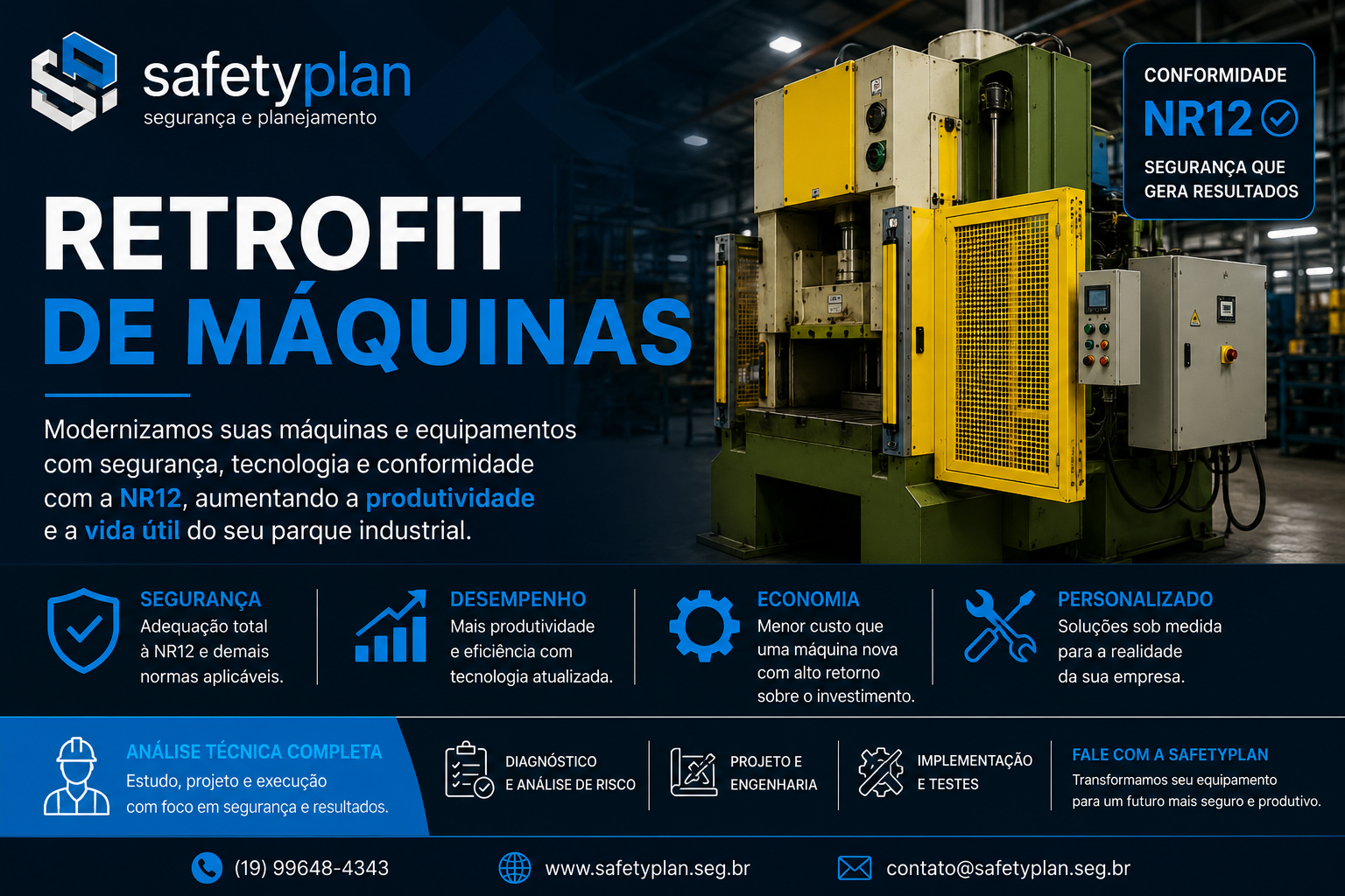 Retrofit de máquinas industriais SafetyPlan