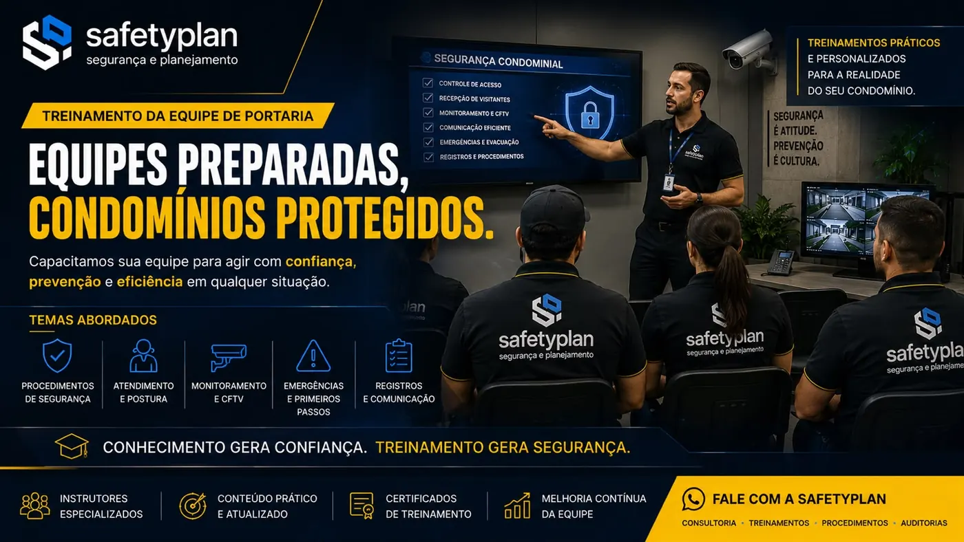Treinamento de porteiros, controladores de acesso e zeladores em Hortolândia
