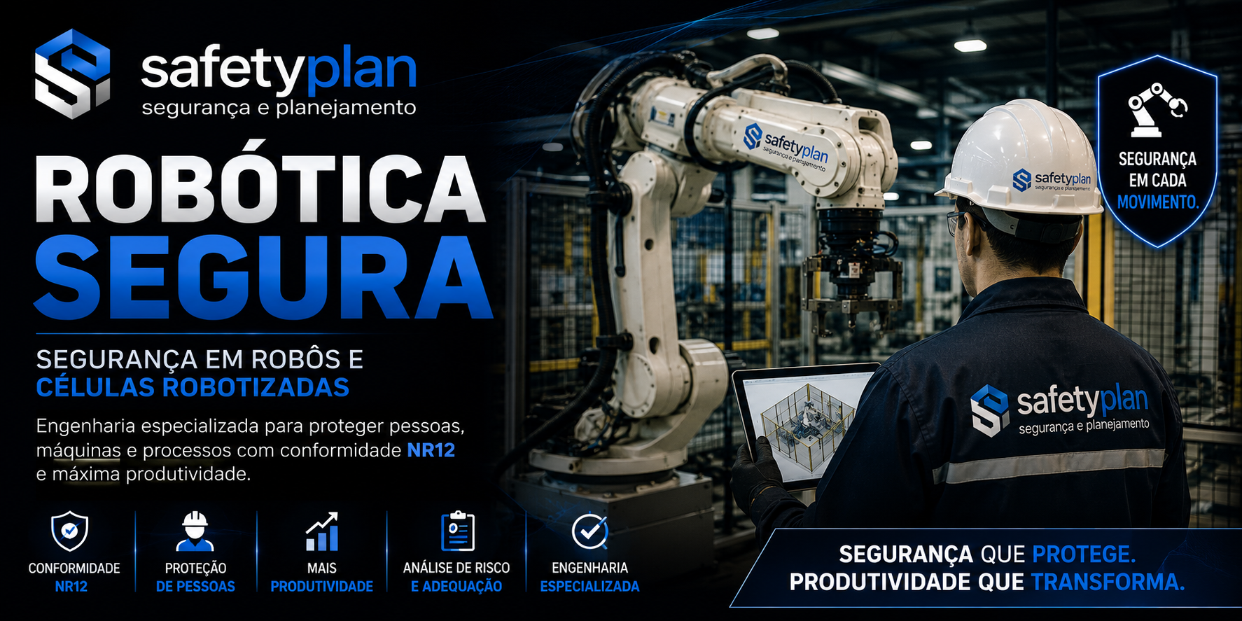 Segurança robótica para robôs e células robotizadas
