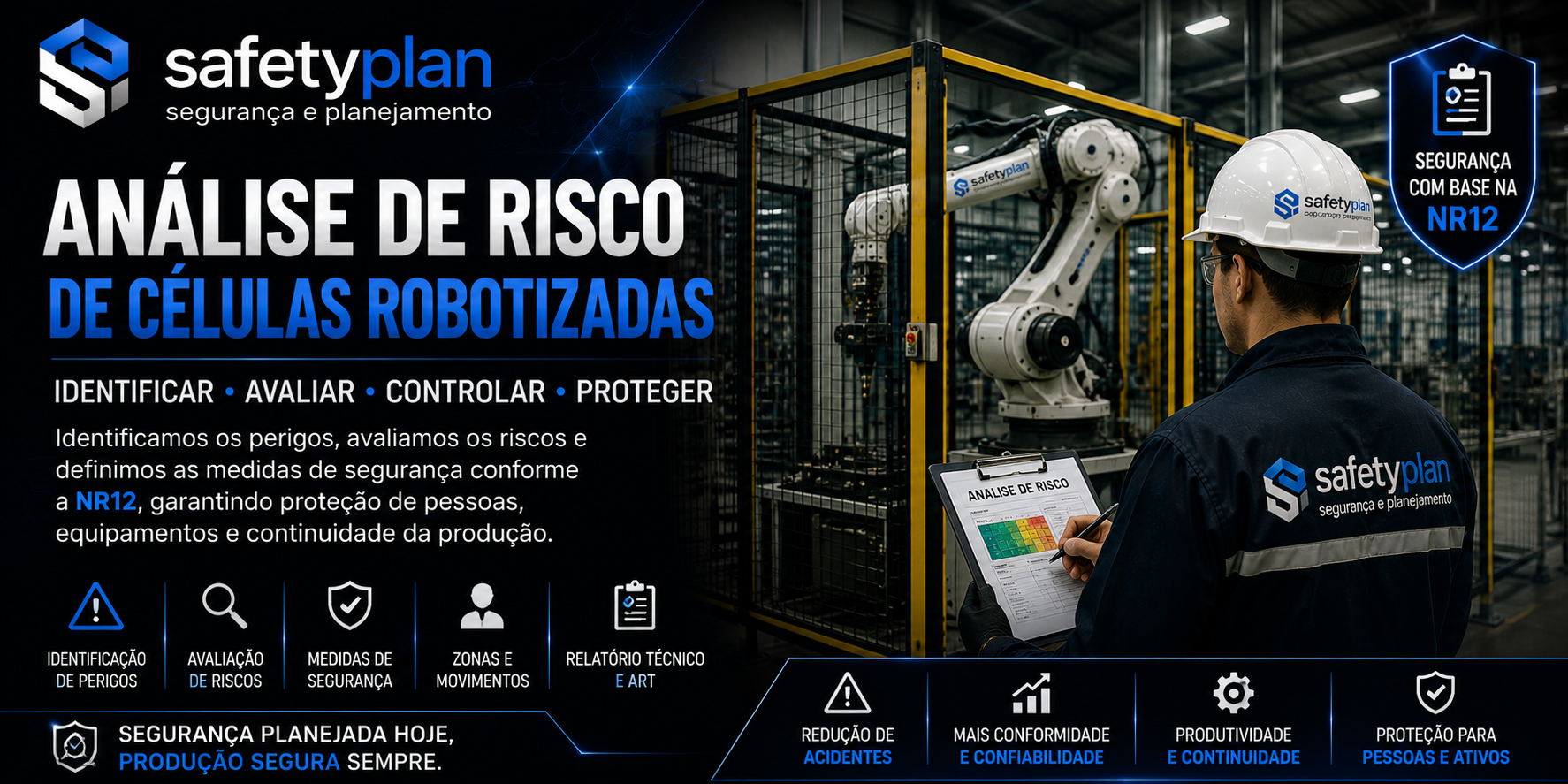 Análise de risco de células robotizadas